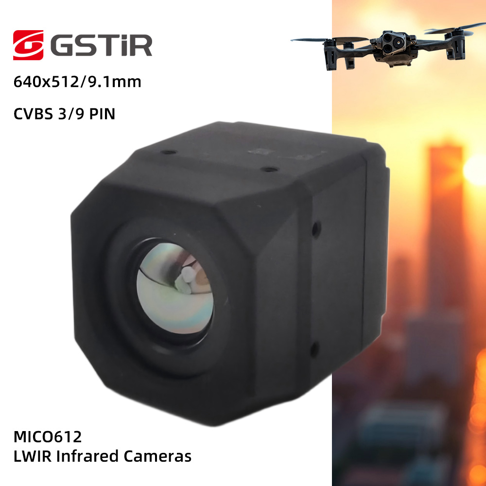 Drone Camera Night Vision - GSTir プレミアム高性能MICO612非冷却LWIRコア 640x512 ナイトビジョンCVBSサーマルイメージングカメラモジュール UAVドローン用