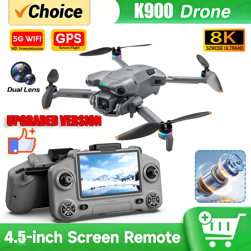Drone Camera Night Vision - 新型K900 MAX GPSドローン、4KプロフェッショナルHDカメラ搭載、5G FPV、ブラシレスモーター、オプションの障害物回避システム、エアドロップ機能付き