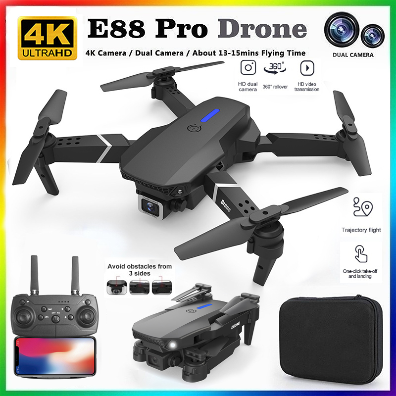2026年新型 E88 プロ仕様 HD 4K RCドローン  - Drone Camera Night Vision のレビューと価格
