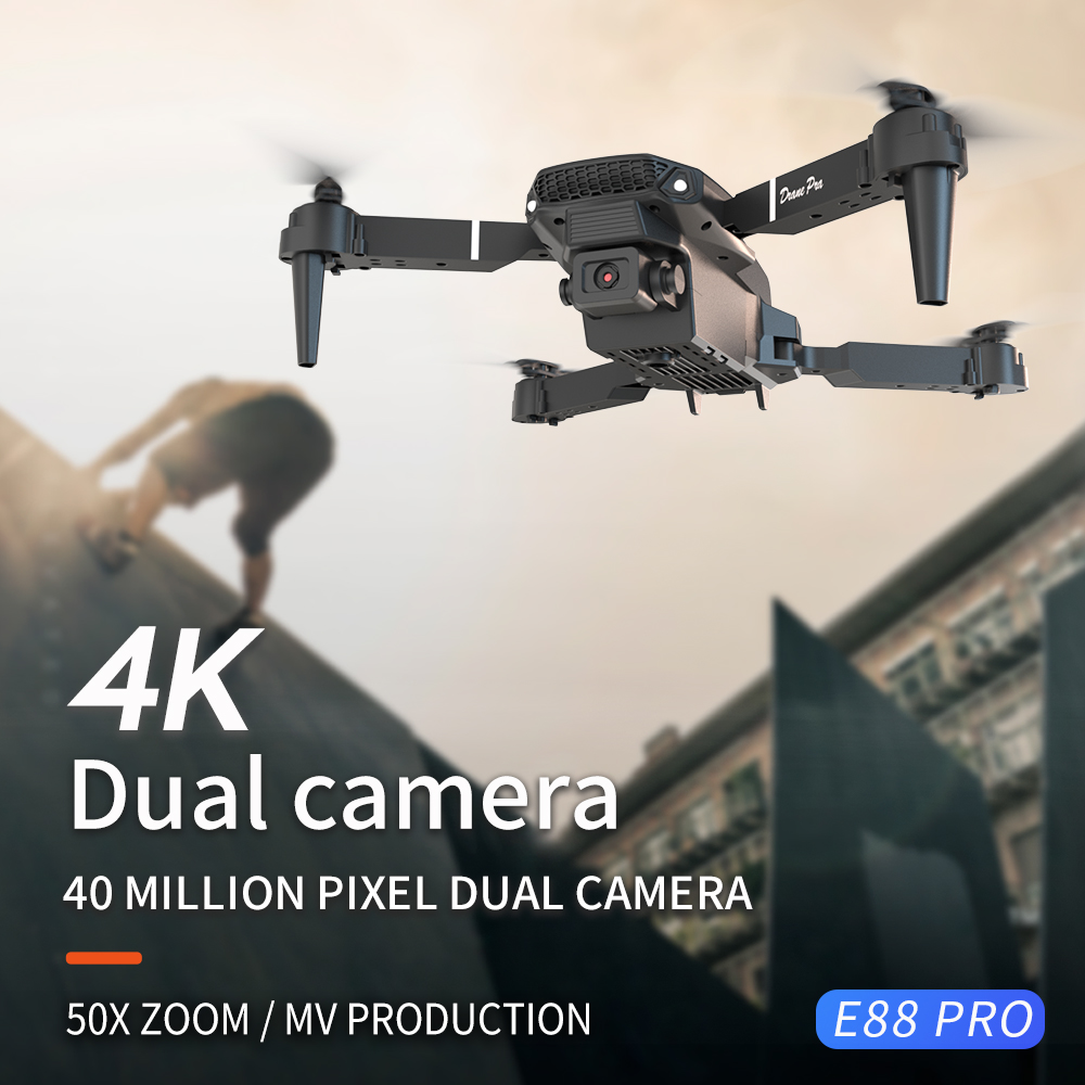2026年新型 E88 プロ仕様 HD 4K RCドローン  - Drone Camera Night Vision のレビューと価格