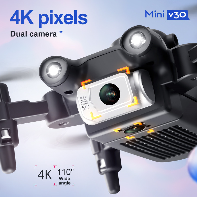 ミニ V30 WiFi FPV ドローン 4K HD デュア - Drone Camera Night Vision のレビューと価格
