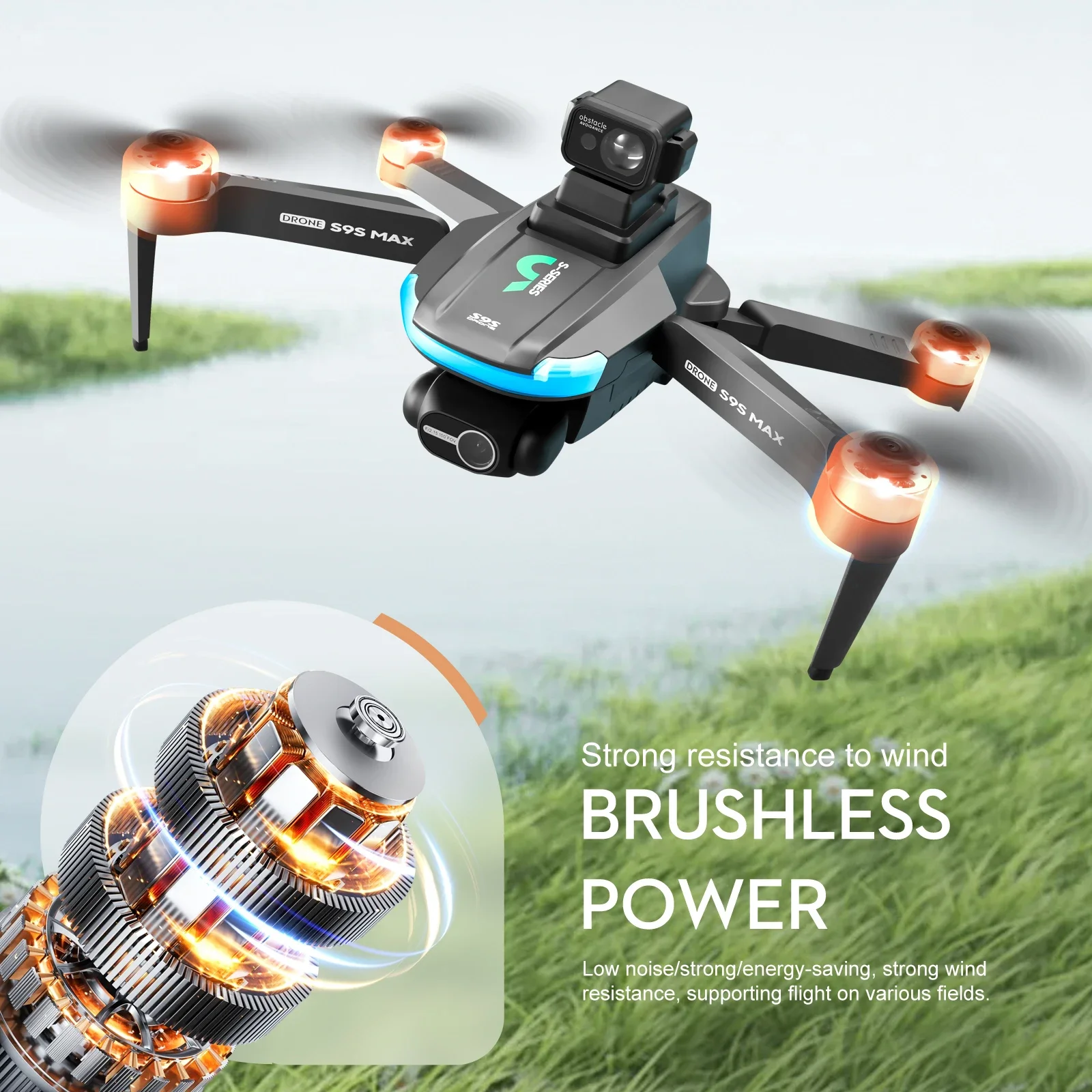 新しい S9S MAX ミニドローン 4K 2 軸 PTZ  - Drone Camera Night Vision のレビューと価格