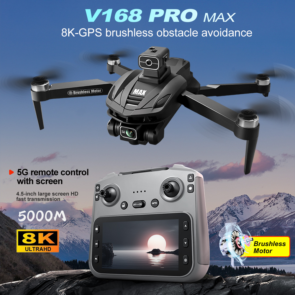 V168 PRO Max GPS ドローン 8K プロフェッ - Drone Camera Professional のレビューと価格