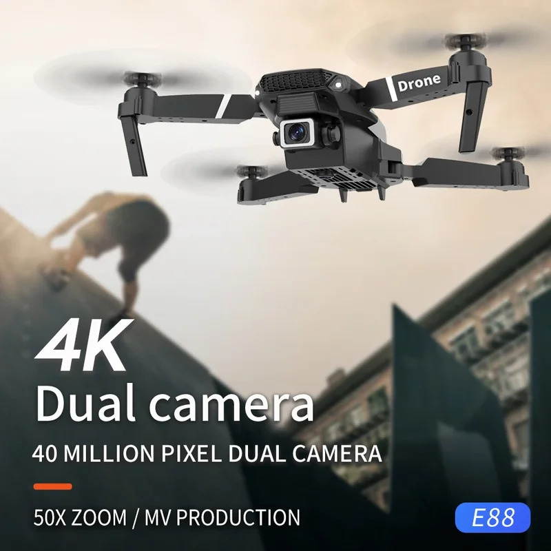 E88 Proインテリジェント折りたたみドローンは、シングル - Drone Camera Night Vision のレビューと価格
