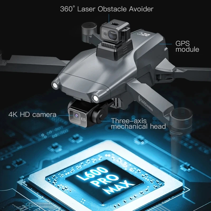 L600 プロマックス GPS ドローンプロフェッショナル  - Drone Camera Night Vision のレビューと価格